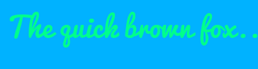 Image with Font Color 00FF8C and Background Color 00B2FF